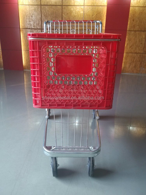 WalMart style Plastic shopping cart, wholesale plastic hand shopping trolley
