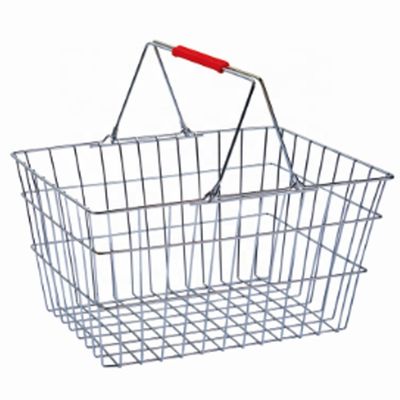 Os cestos de compras feitos sob encomenda do supermercado prendem Mesh Stacking Metal Shopping Basket