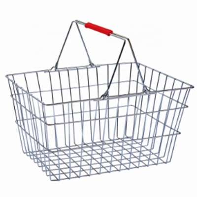 Os cestos de compras feitos sob encomenda do supermercado prendem Mesh Stacking Metal Shopping Basket